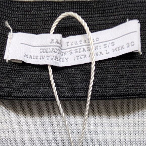 Zara blue and white stripe mini skirt size L - Picture 2 of 2